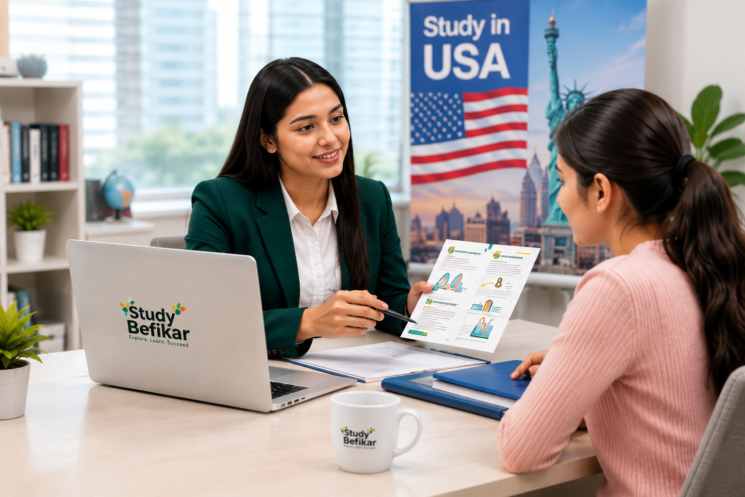 StudyBefikar counsellor with student